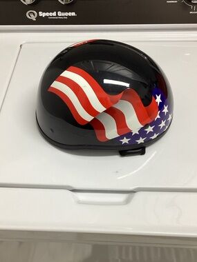 Patriotic Black Helmet with American Flag Design - Men Accessories Hats